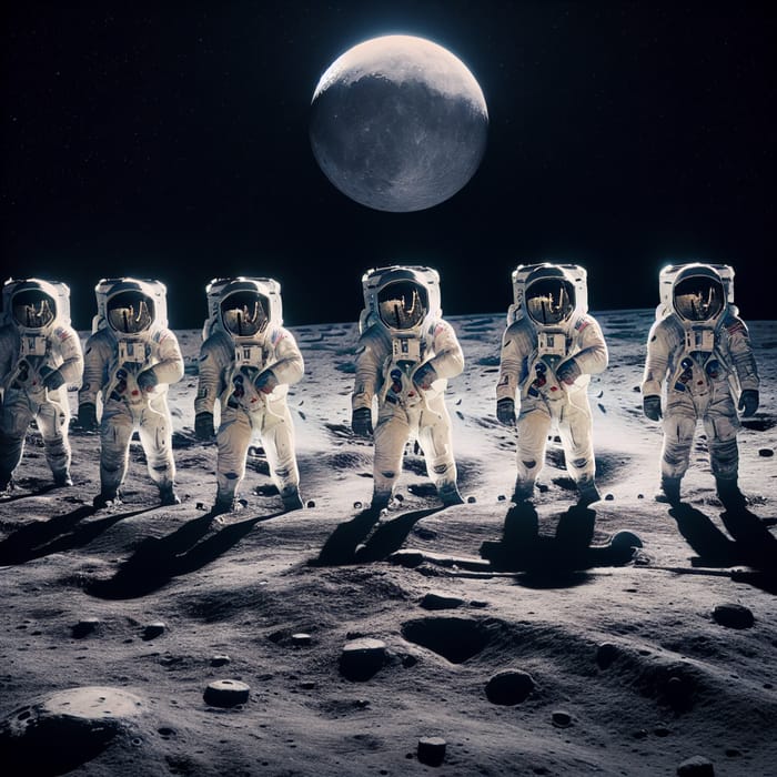 Moon Landing: Captured Awe of Humanity Reaching Celestial Body