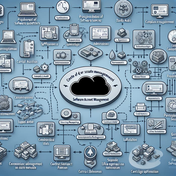 Comprehensive Software Asset Management Diagram