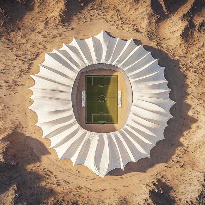 Olympic Stadium in Desert: Arabic Tent Design