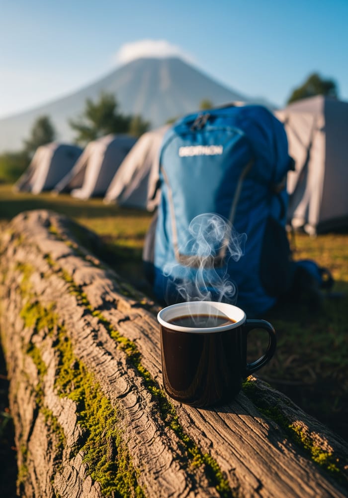 Close-Up Coffee in Nature - A Morning Escape Close-Up Coffee in Nature - A Morning Escape