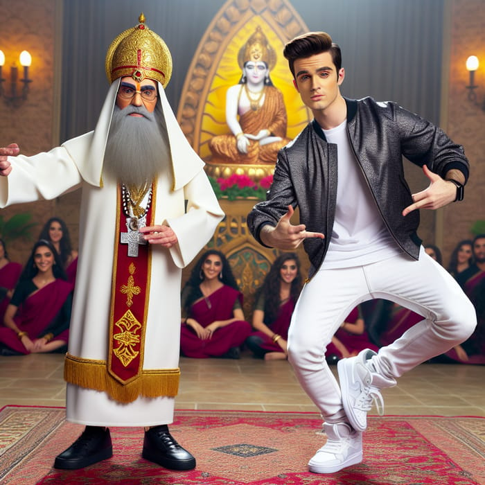 Pope Dancing Breakdance with Maluma