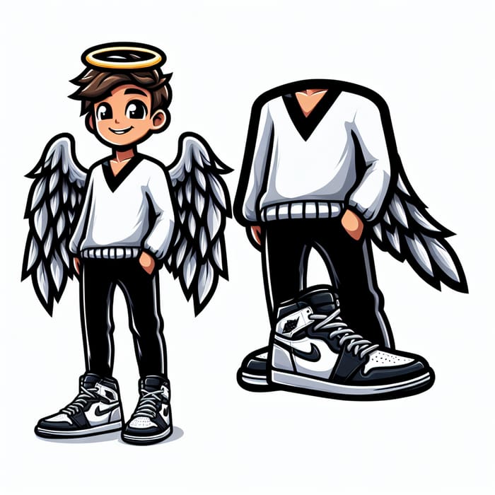 Angel Gaming Avatar Jordan 1 Sneakers & Oversized Pullover