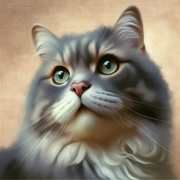 Realistic Cat Painting - Exquisite Feline Art