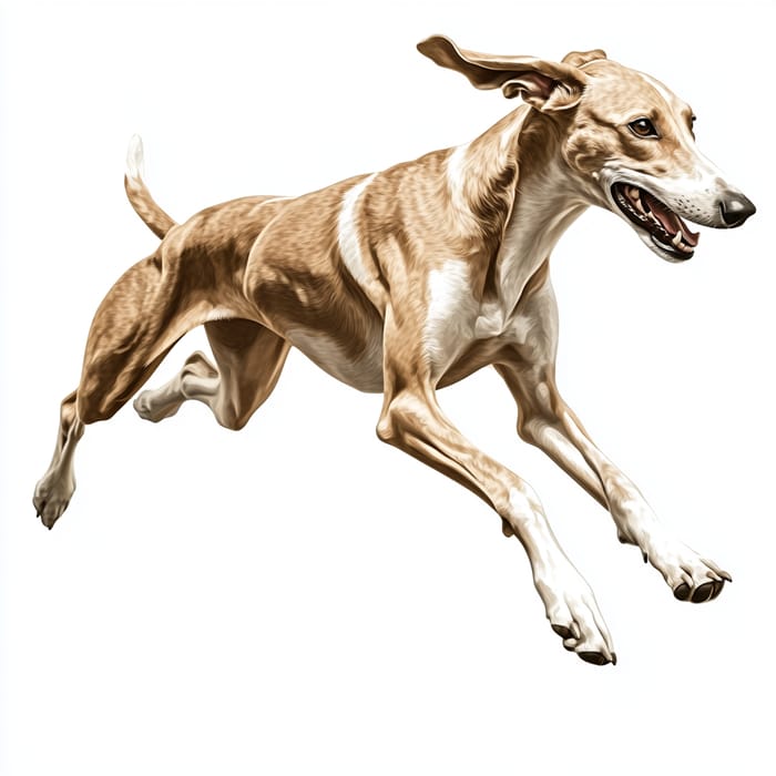 Leaping Greyhound Art - Minimalist Design