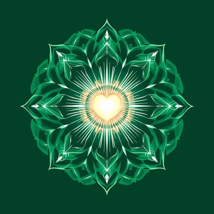 Anahata Chakra Logo: Heart & Light Symbol