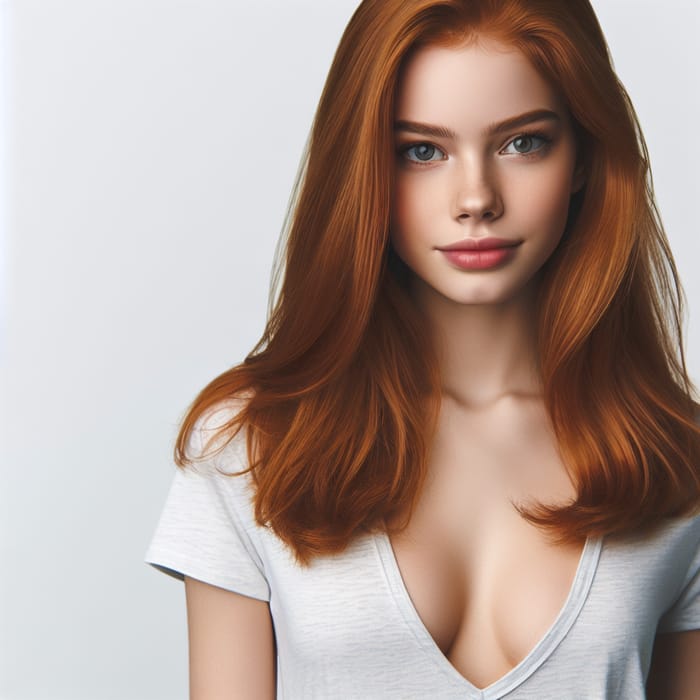 Stunning Portrait of a Young Woman with Ginger Hair