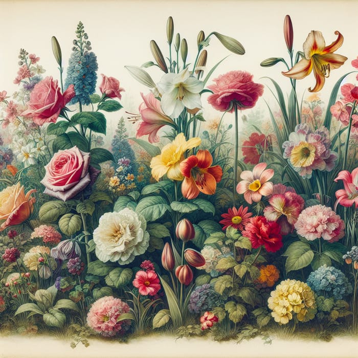 Flowers in Watercolor: A Romantic Garden