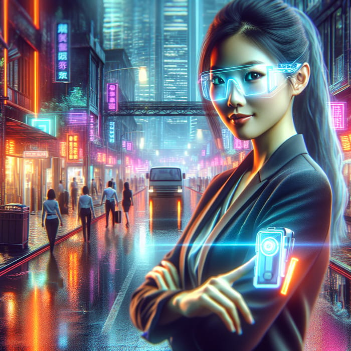 Futuristic Cyberpunk Consultant: A Digital Vision