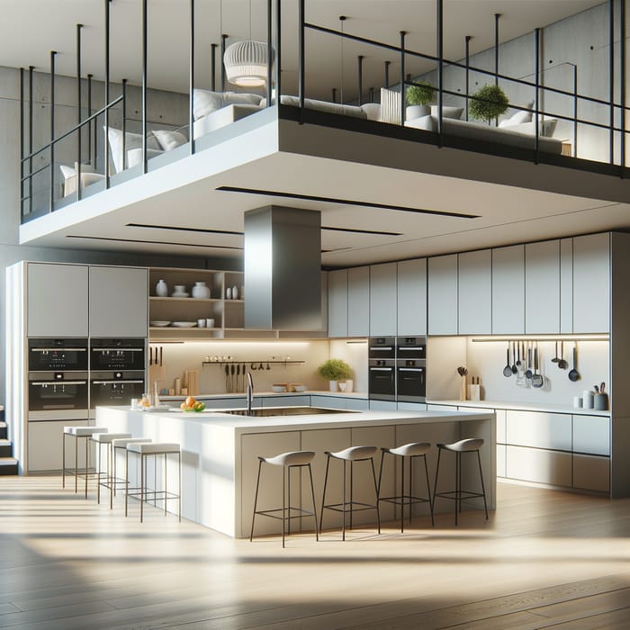 Modern Kitchen with Mezzanines