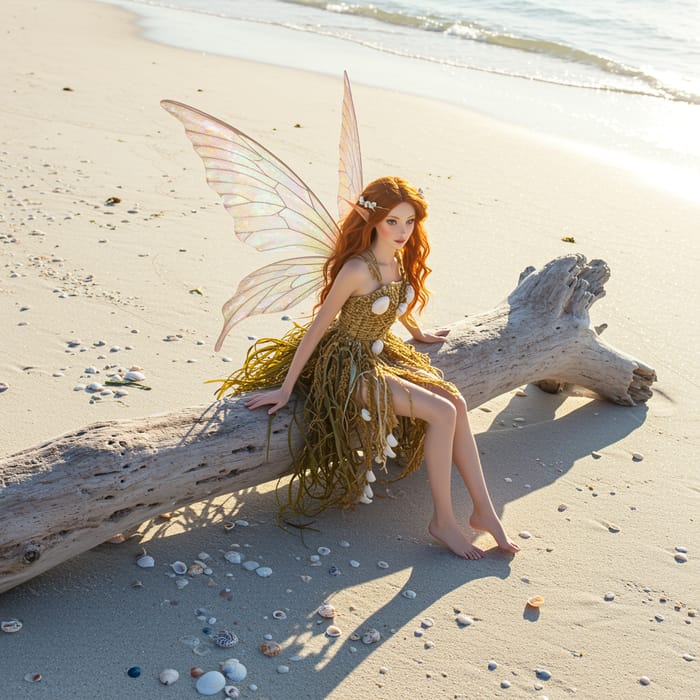 Enchanted Fairy on a Serene Beach