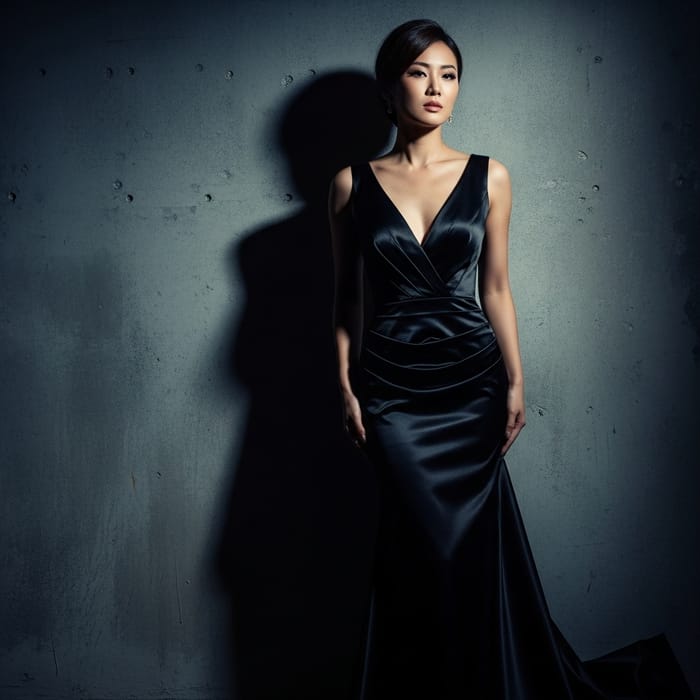 Elegant East Asian Woman in High-Fashion Portrait Elegant East Asian Woman in High-Fashion Portrait