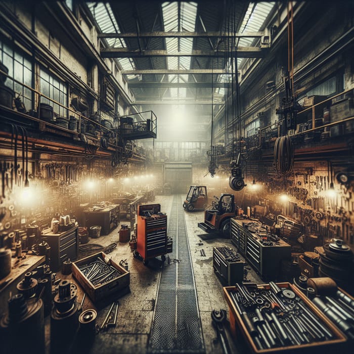 Raw Urban Garage Workshop Photography | Industrial Tools Scene