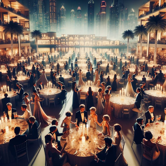 Glamorous Dubai Gala: Dance, Dinner & Celebration