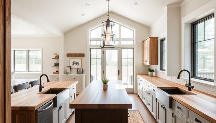 Charming Modern Farmhouse with Butcher Block Counters