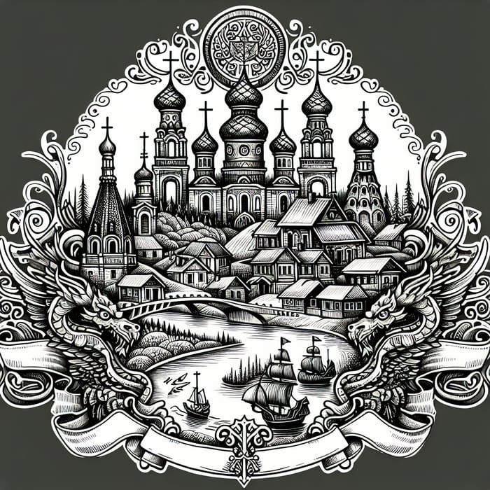 Create Stunning Crest of Kameshkovo, Vladimir Region