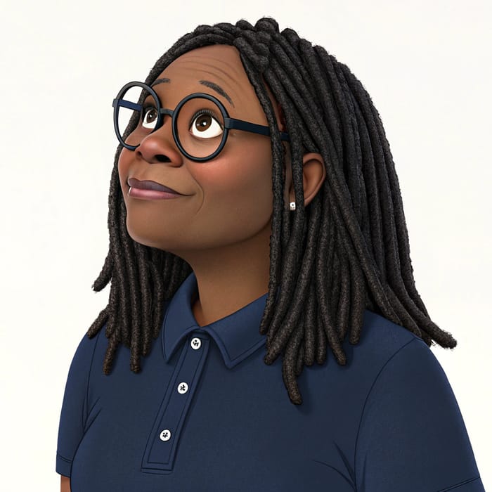 Stylized 3D Black Woman with Dreadlocks Animation