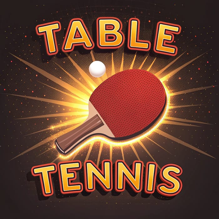 Table Tennis Banner - Dynamic Paddle Design