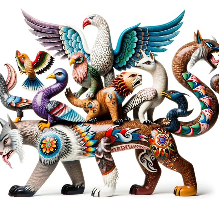 Vibrant Alebrije: Unique Mexican Art Creature with Intricate Details