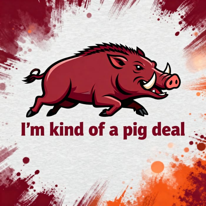 Dynamic Arkansas Razorback T-Shirt Transfer Design Dynamic Arkansas Razorback T-Shirt Transfer Design