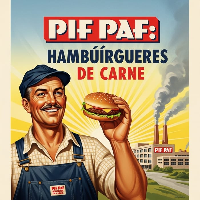 Pif Paf Beef Burger Campaign Poster