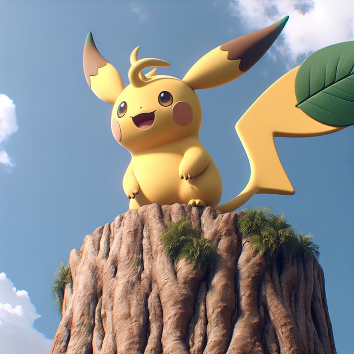 Pikachu on a Tree: Joyful Cartoon Adventure