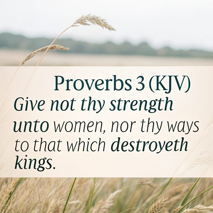 Proverbs 31:3 - A Call for Strength and Wisdom