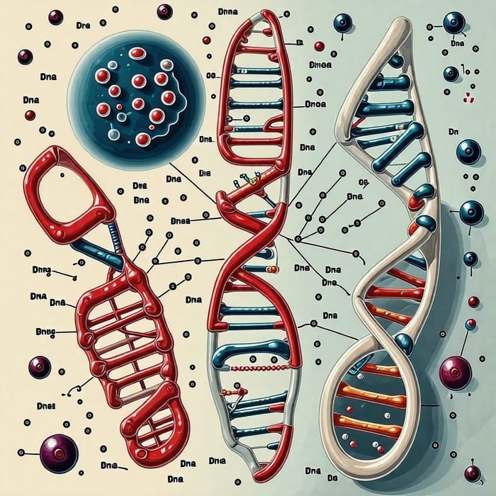 Cell to Nucleus to Chromosome to DNA Representation