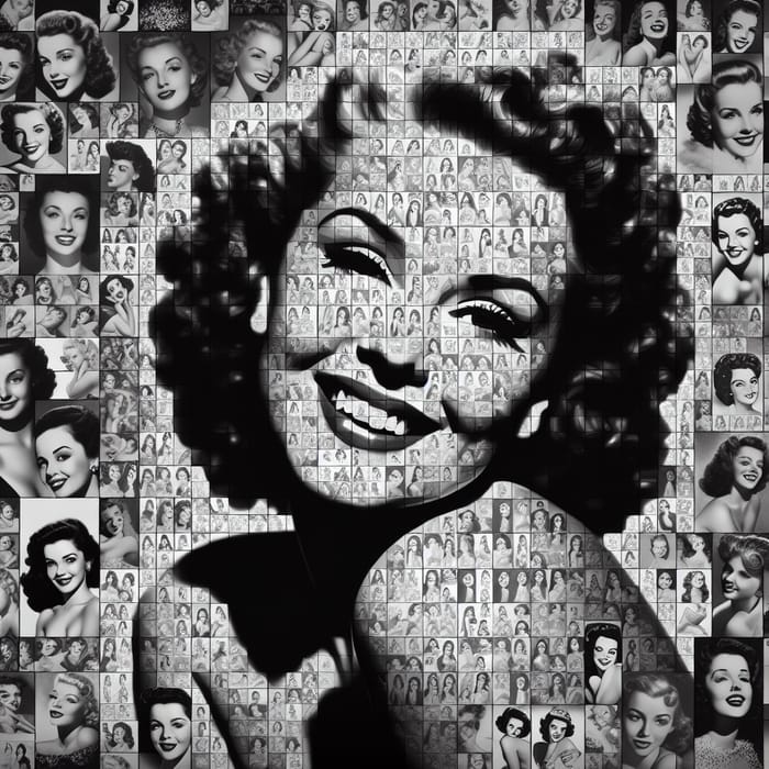 Marilyn Monroe Pin-up Mosaic: Classic Hollywood Actress