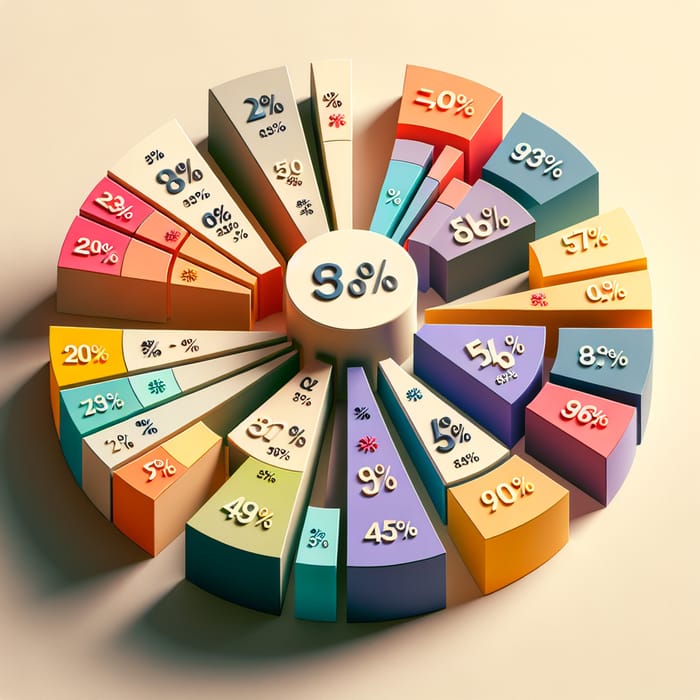 Color-Coded Percentage Chart for Visual Representation Color-Coded Percentage Chart for Visual Representation