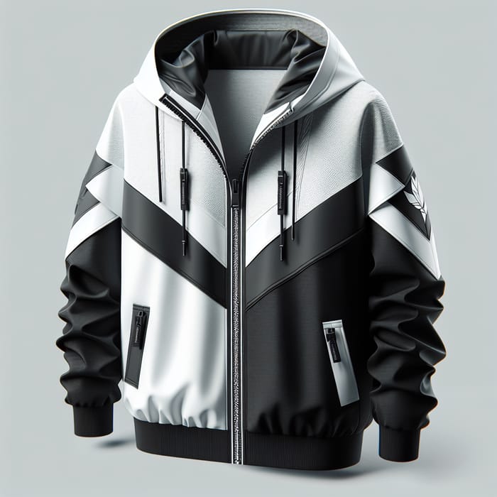 Black & White Windbreaker Design - Stylish & Practical