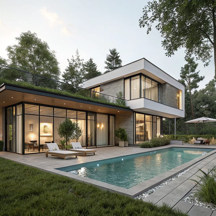 Stylish Modern Bungalow with Pool