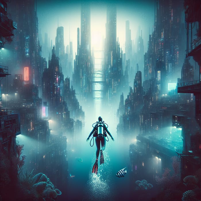 Diving into Underwater Cityscapes: A Cyberpunk Adventure