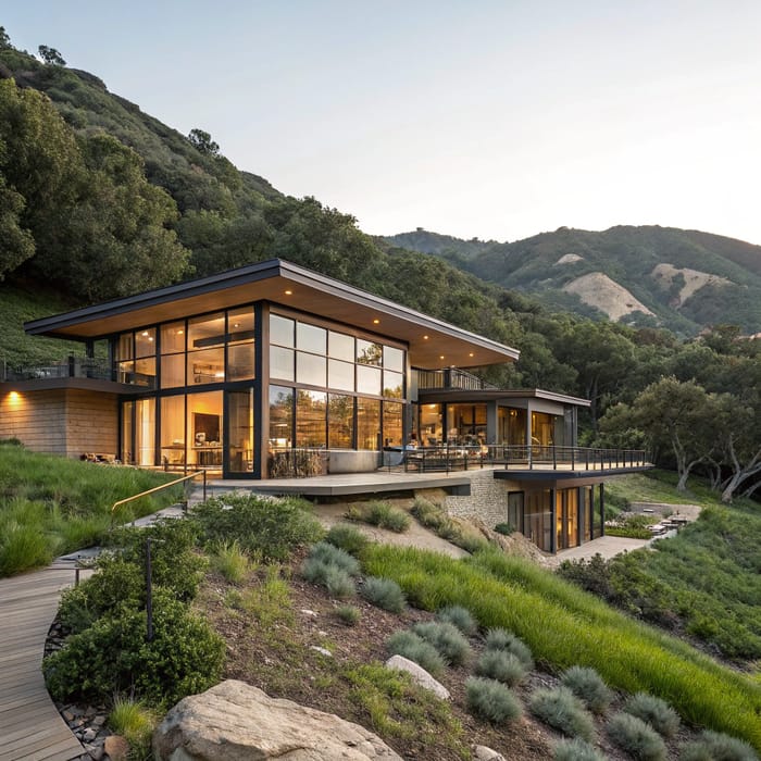 Kundig Style House in Santa Monica Mountains