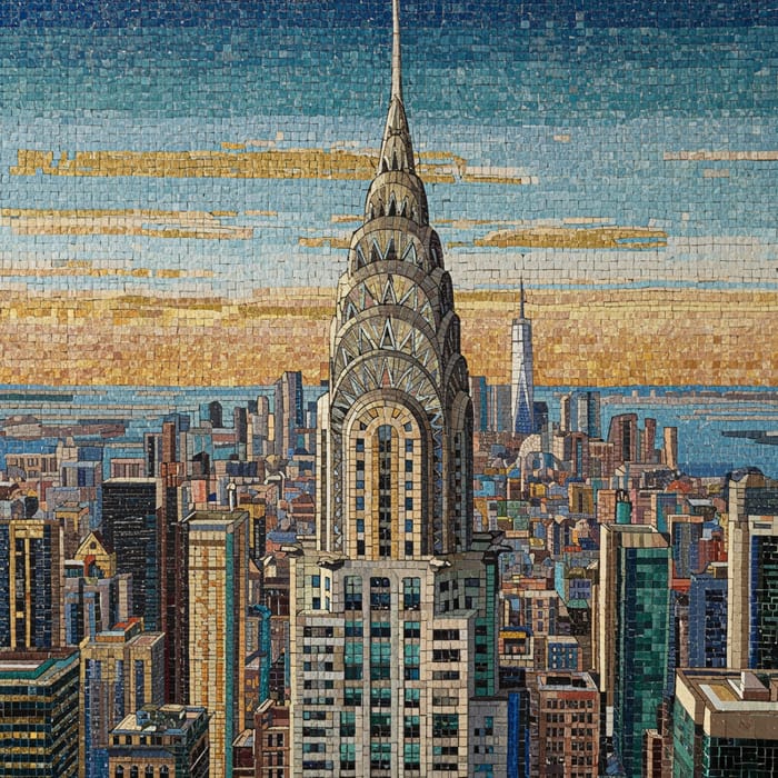 Chrysler Building Mosaic Art