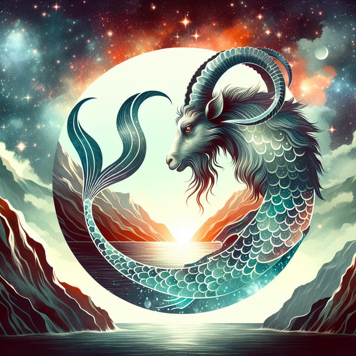 Capricorn Horoscope Sign Illustration