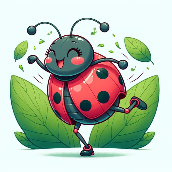 Playful Ladybug Dance | Whimsical Nature Art