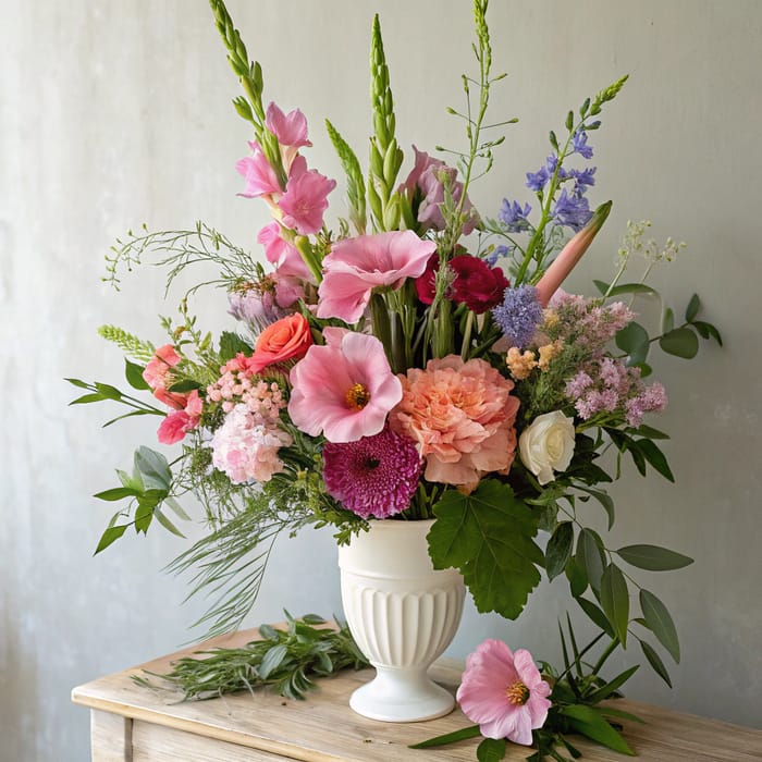 Stunning Flower Arrangement with Gladiolas & Peonies