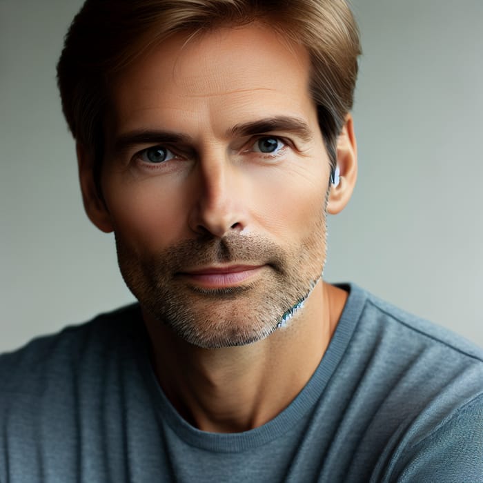 Mature Man with Short Blond Hair