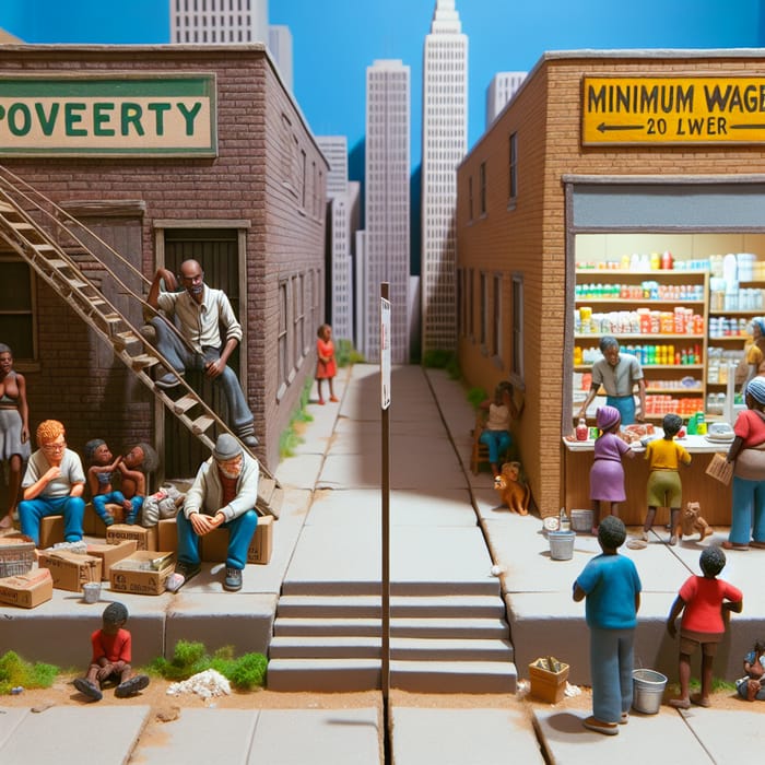 Diorama of Poverty and Minimum Wage Realities