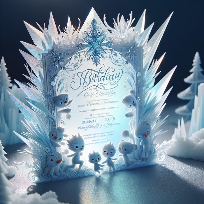 Frozen Birthday Invitation | Winter Ice Theme