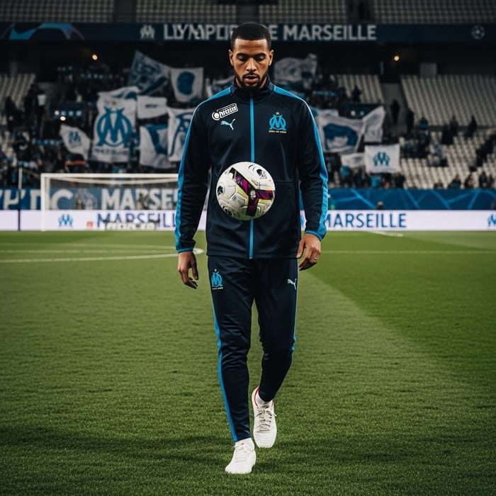 Cinematic Portrait of Marseille Footballer in HD Cinematic Portrait of Marseille Footballer in HD