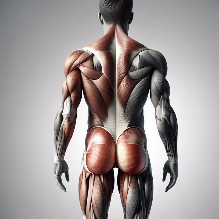 Anatomical Young Man with Enhanced Gluteus Muscles