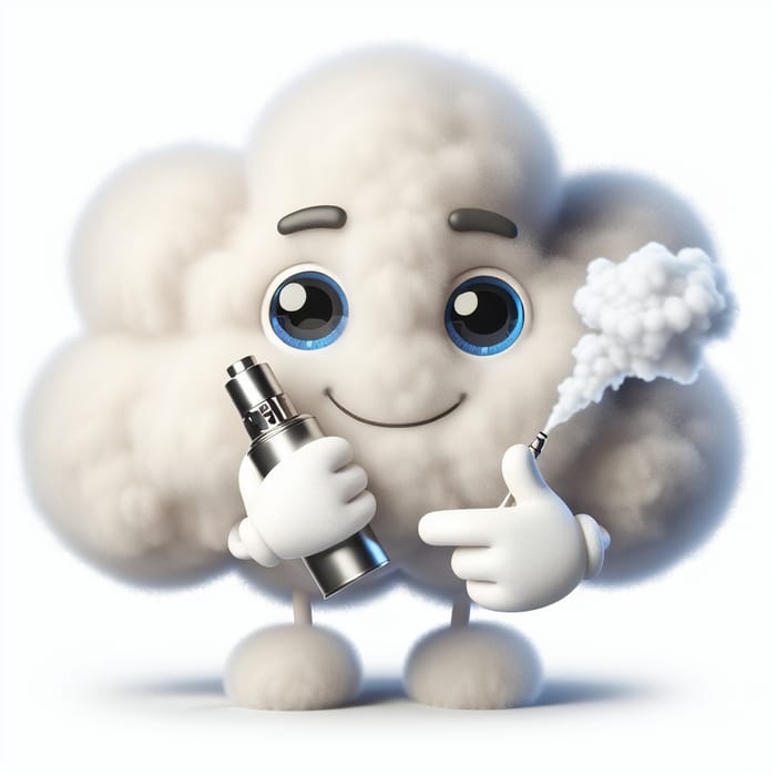 Cloud Buddy with a Vape: Fluffy and Fun