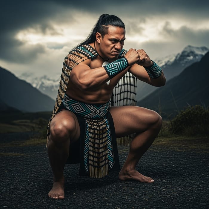 Maori Superhero Squatting - Strength and Culture