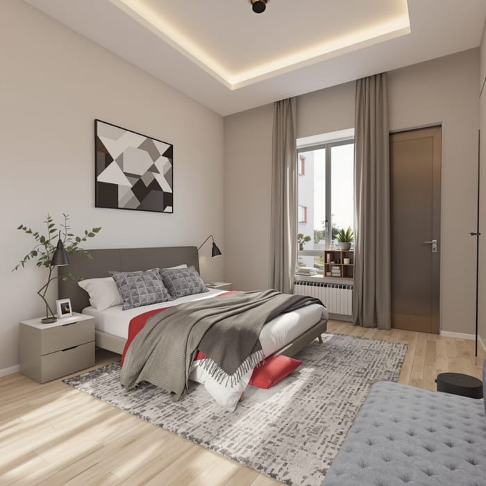 Cozy 5x5 Meter Bedroom and Hall Design