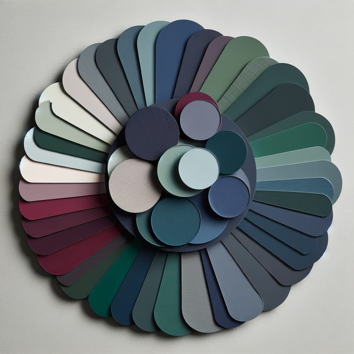 Noble Deep Colors Palette - Green, Blue, Gray, Burgundy