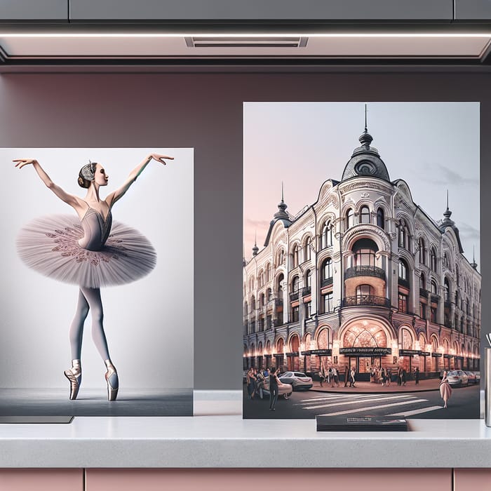 Ballet Invitation Ticket | Ballerina Pose, Gostiny Dvor Facades