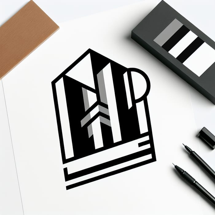 Minimalist Black and White Logo Design | Architectural Color Palette