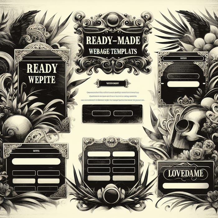 Vintage Website Templates: Chiaroscuro Digital Art Prints