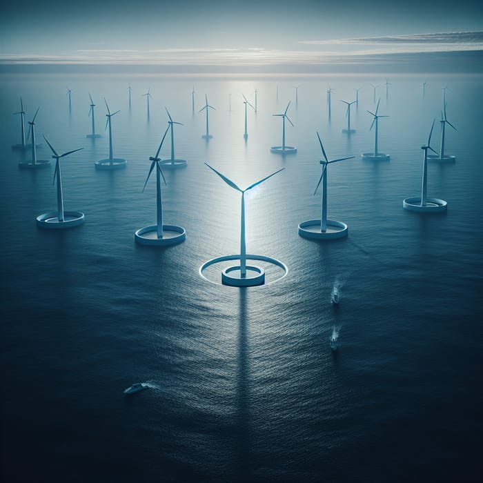 Futuristic Offshore Wind Power Plant | Renewable Energy